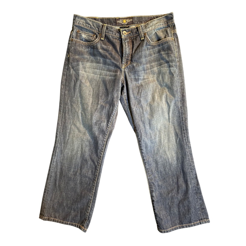 Lucky Brand Easy Rider Crop Jeans Womens 12/31 Blue Stretch Denim Mid Rise